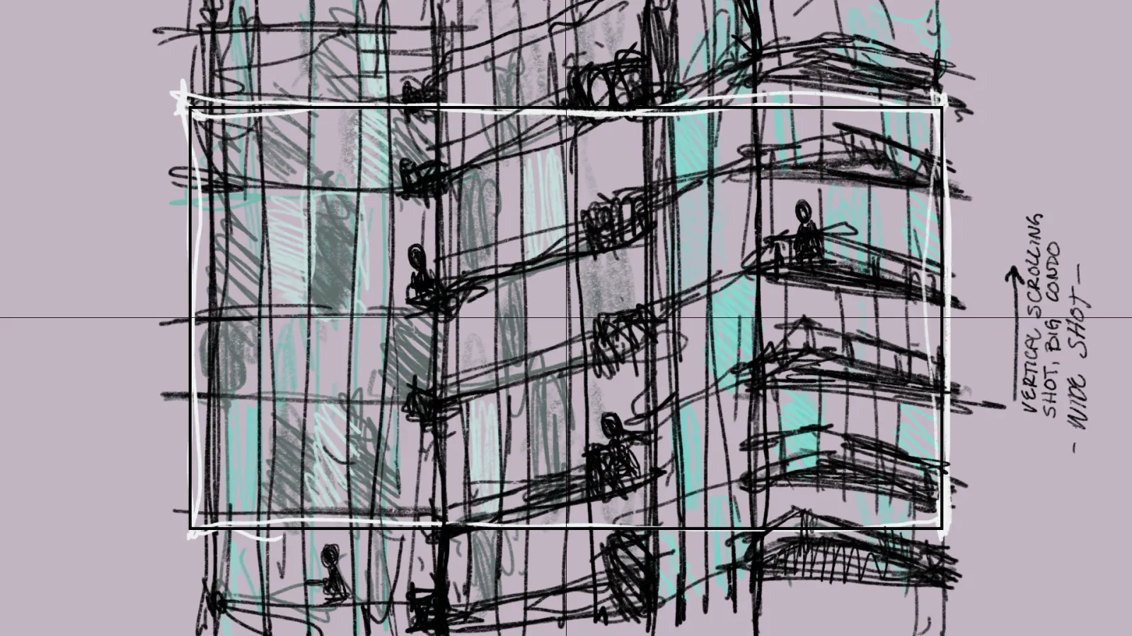 Balcony scene storyboard 1