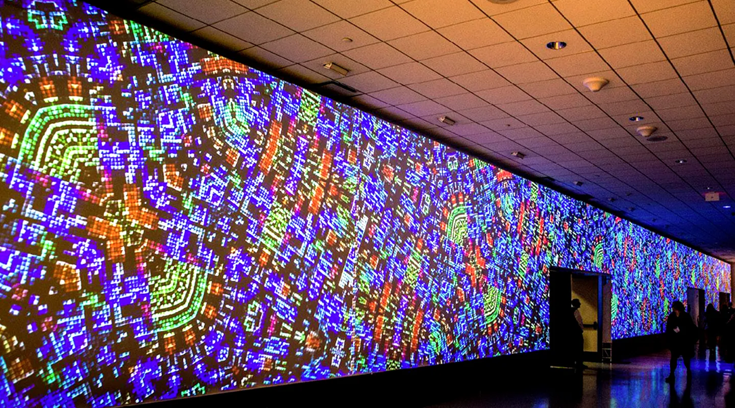 Video Tapestry – USITT 2017, lobby installation, photograph 5