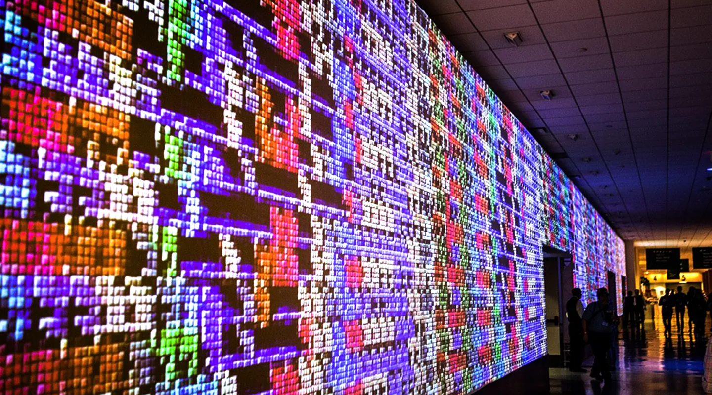 Video Tapestry – USITT 2017, lobby installation, photograph 6