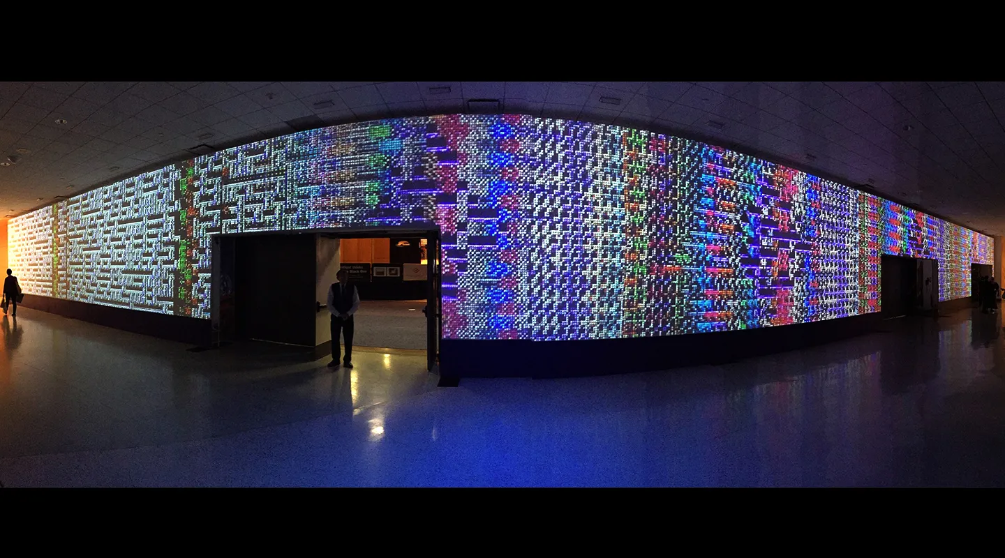 Video Tapestry – USITT 2017, lobby installation, photograph 7